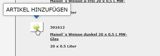 Desktop Sortiment Hinzuf&uuml;gen